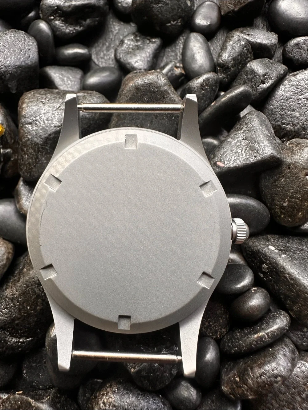 Men's Automatic Dive Watch - Yellow Strap Seiko Mod  matte grey dial